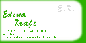 edina kraft business card